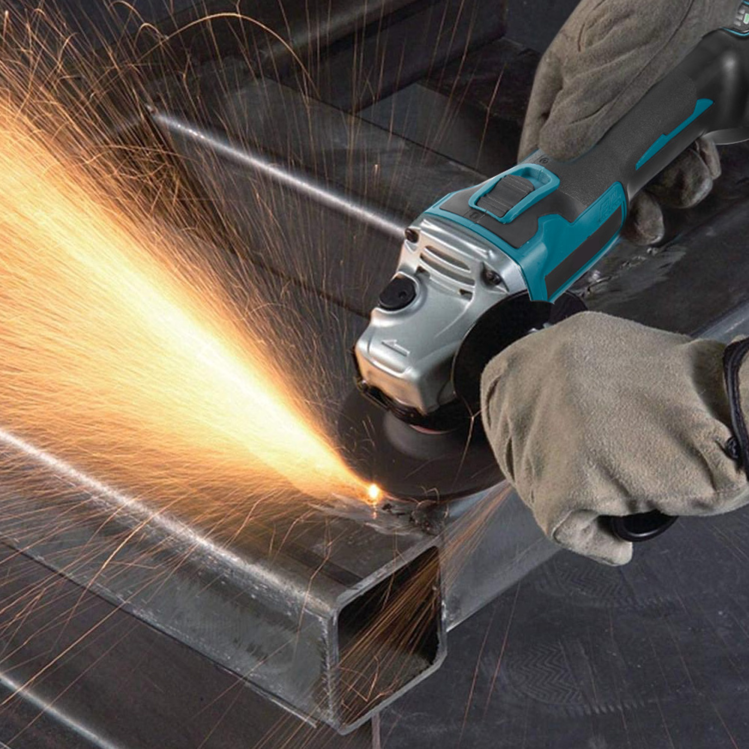 Alternative view of Haakse Slijper 500W - Ø125MM - Geschikt Voor Makita 18v Accu - Incl. Accessoires