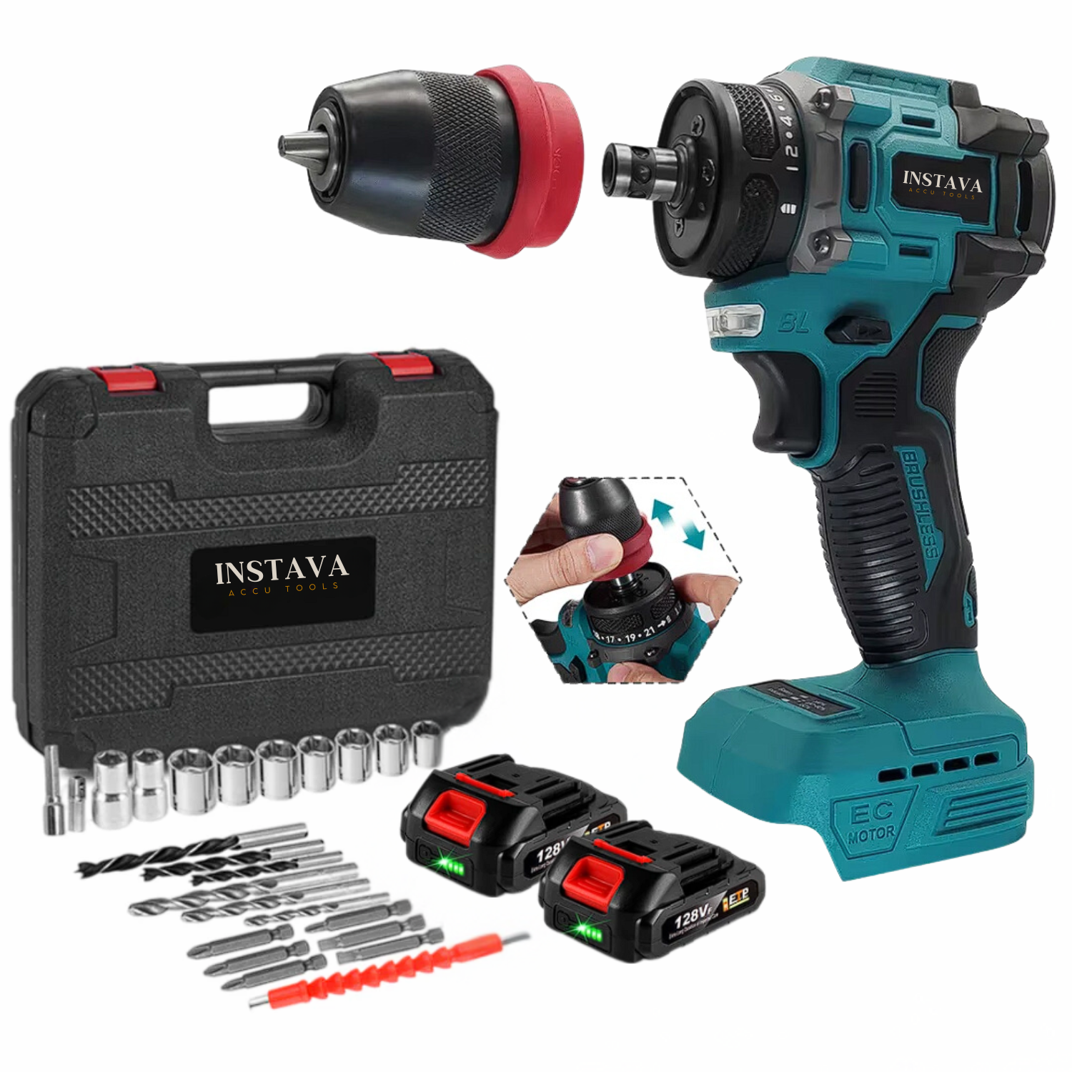 2 in 1 Accu Schroefboormachine - Geschikt Voor Makita 18v Accu