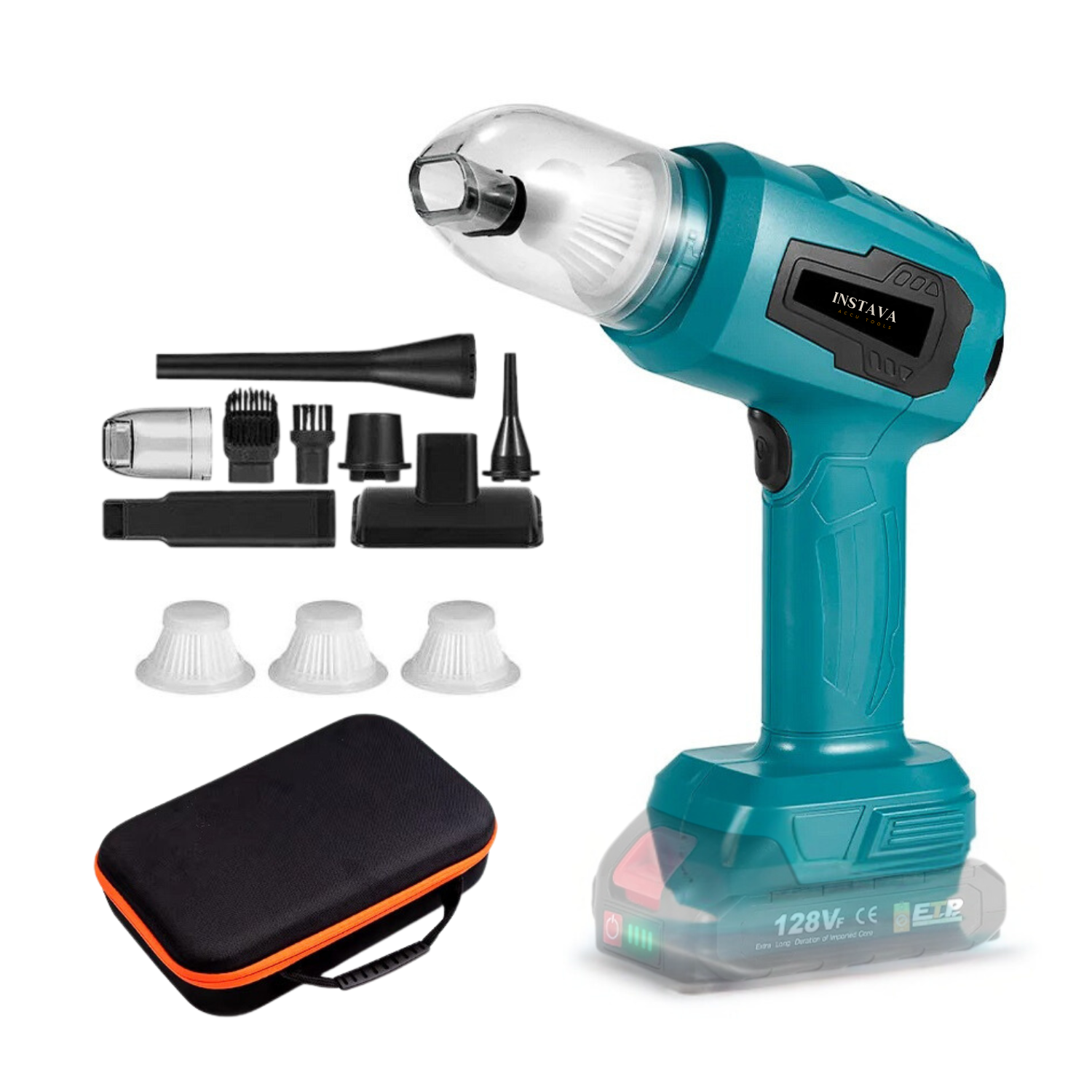 Accu Auto Stofzuiger - Geschikt voor Makita 18v Accu - Kruimeldief - Zonder Accu