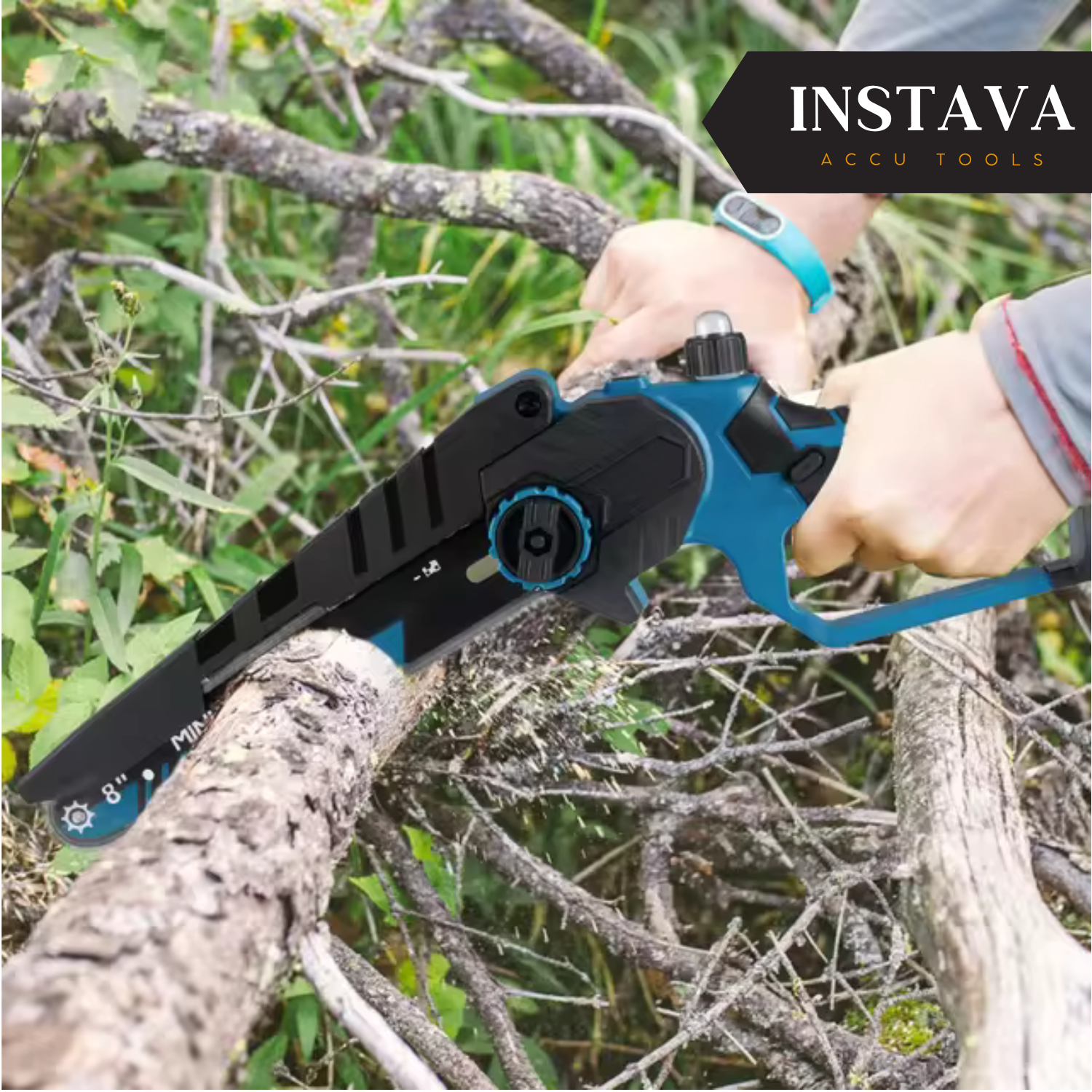 Alternative view of Mini Kettingzaag - Geschikt Voor Makita 18v Accu - Incl. Opbergkoffer