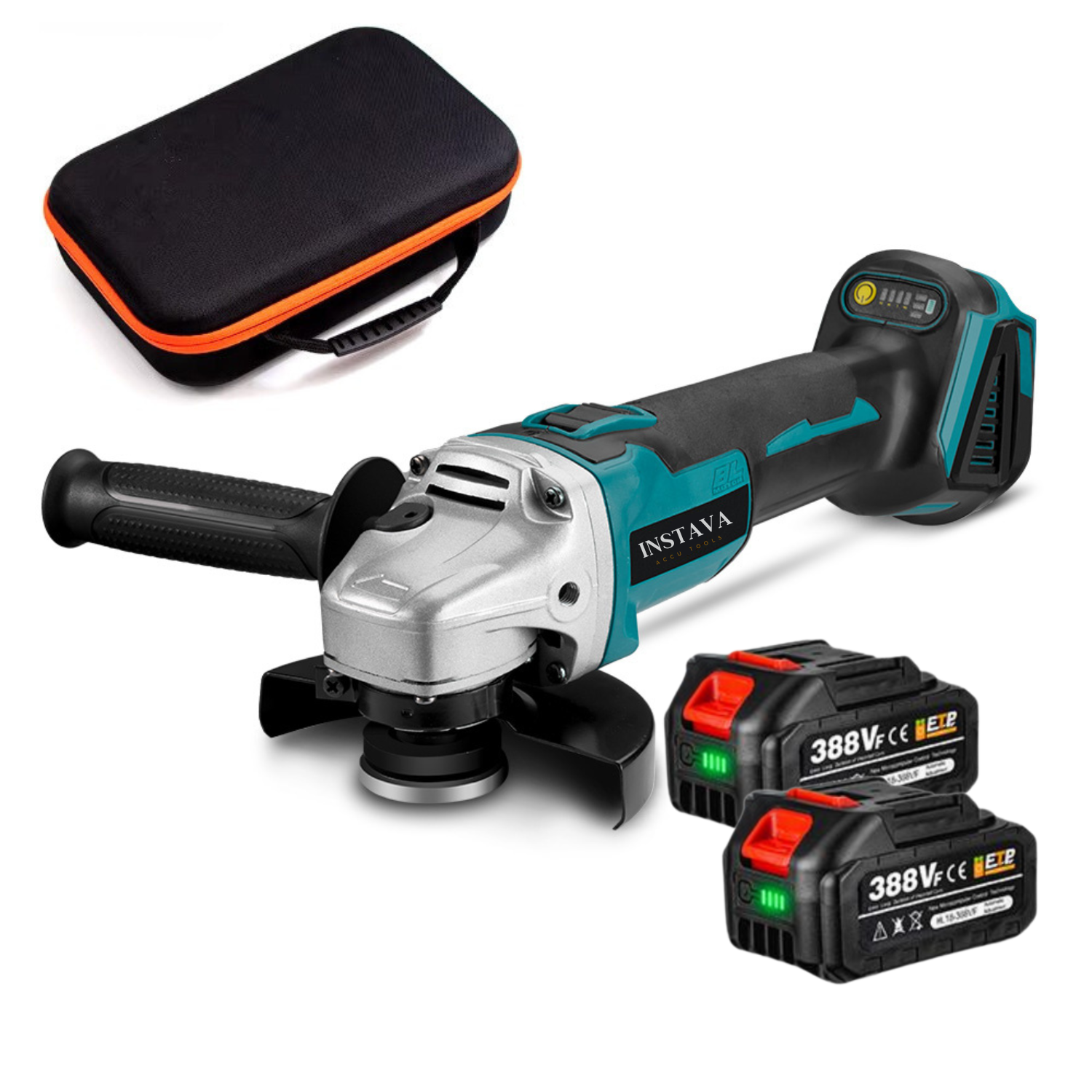 Haakse Slijper 500W - Ø125MM - Geschikt Voor Makita 18v Accu - Incl. Accessoires