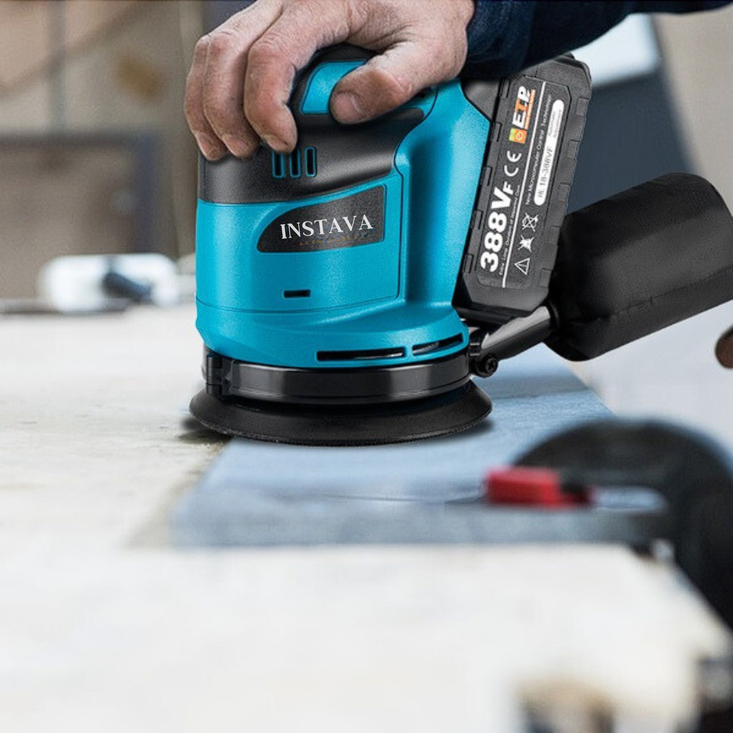 Alternative view of Schuurmachine - Excentrische Schuur/polijstmachine- Geschikt voor Makita accu 18v - 3 Snelheden - Ø125mm - Incl. Stofzak