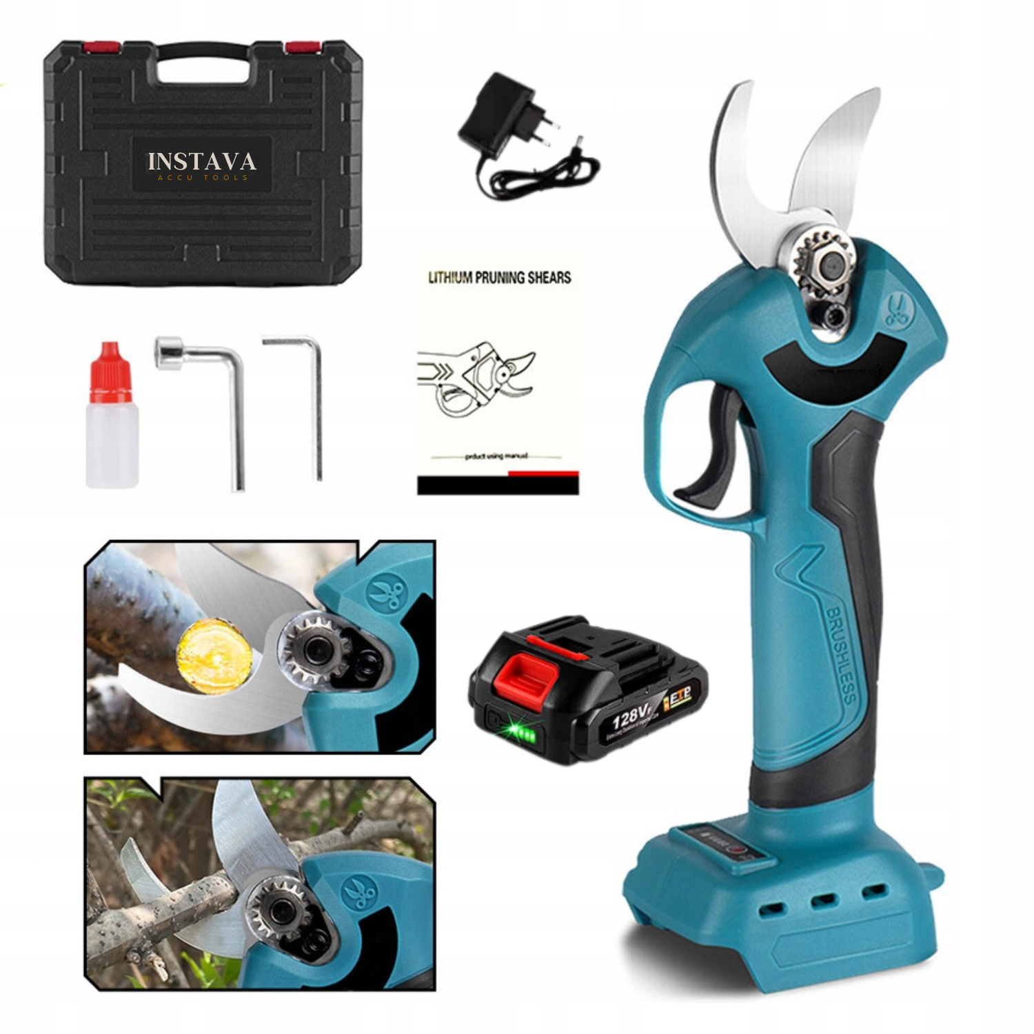 Elektrische Snoeischaar - Geschikt Voor Makita 18v Accu - Ø35MM - 1x Accu