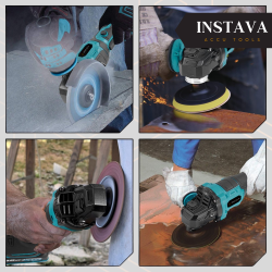 Alternative view of Haakse Slijper 850W - Ø125MM - Geschikt Voor Makita 18v Accu - Incl. 3x Slijpschijven + 10x Schuurpapier