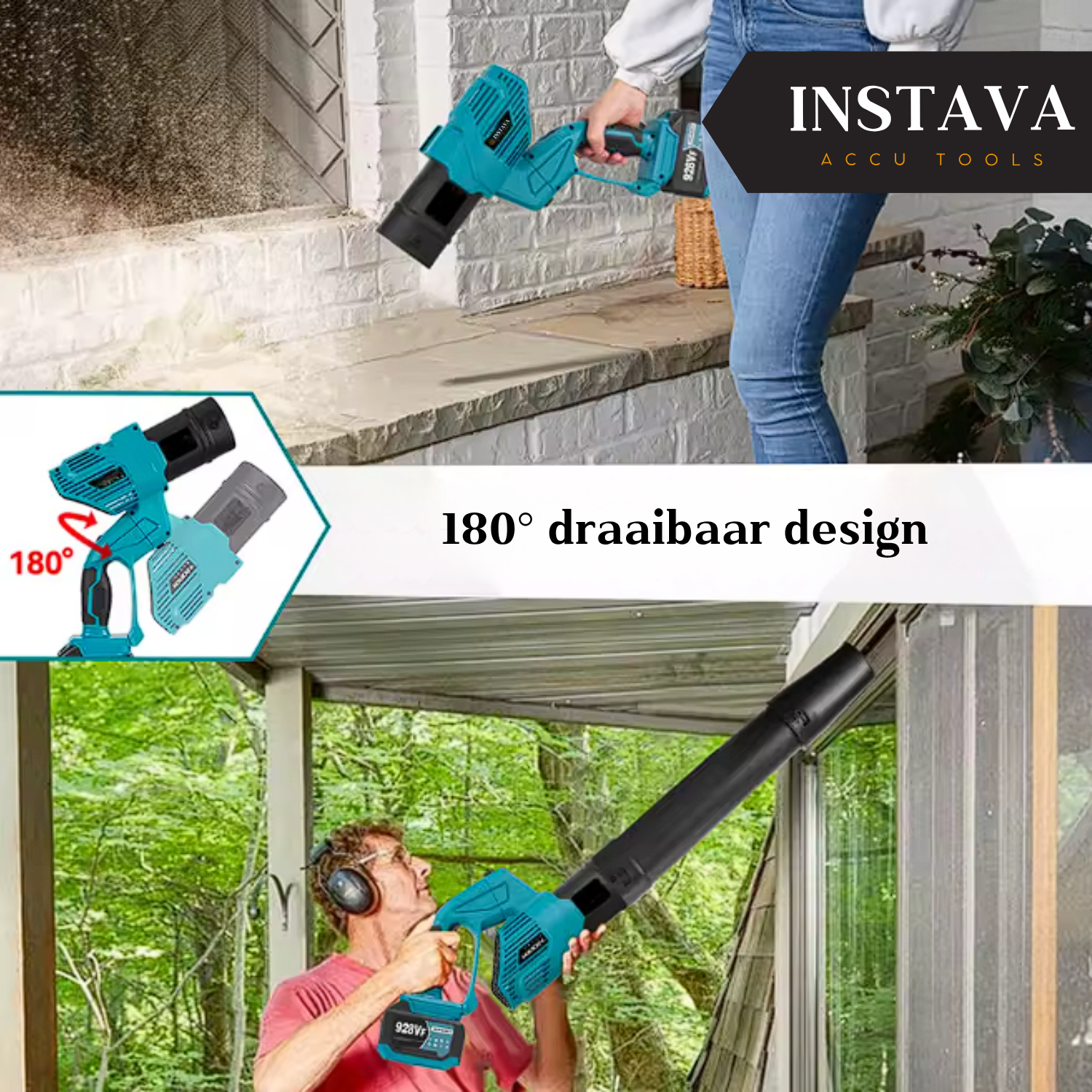 Alternative view of 2 in 1 Accu Bladblazer - Geschikt Voor Makita LXT 18v Accu - 200 km/h - 5 snelheden