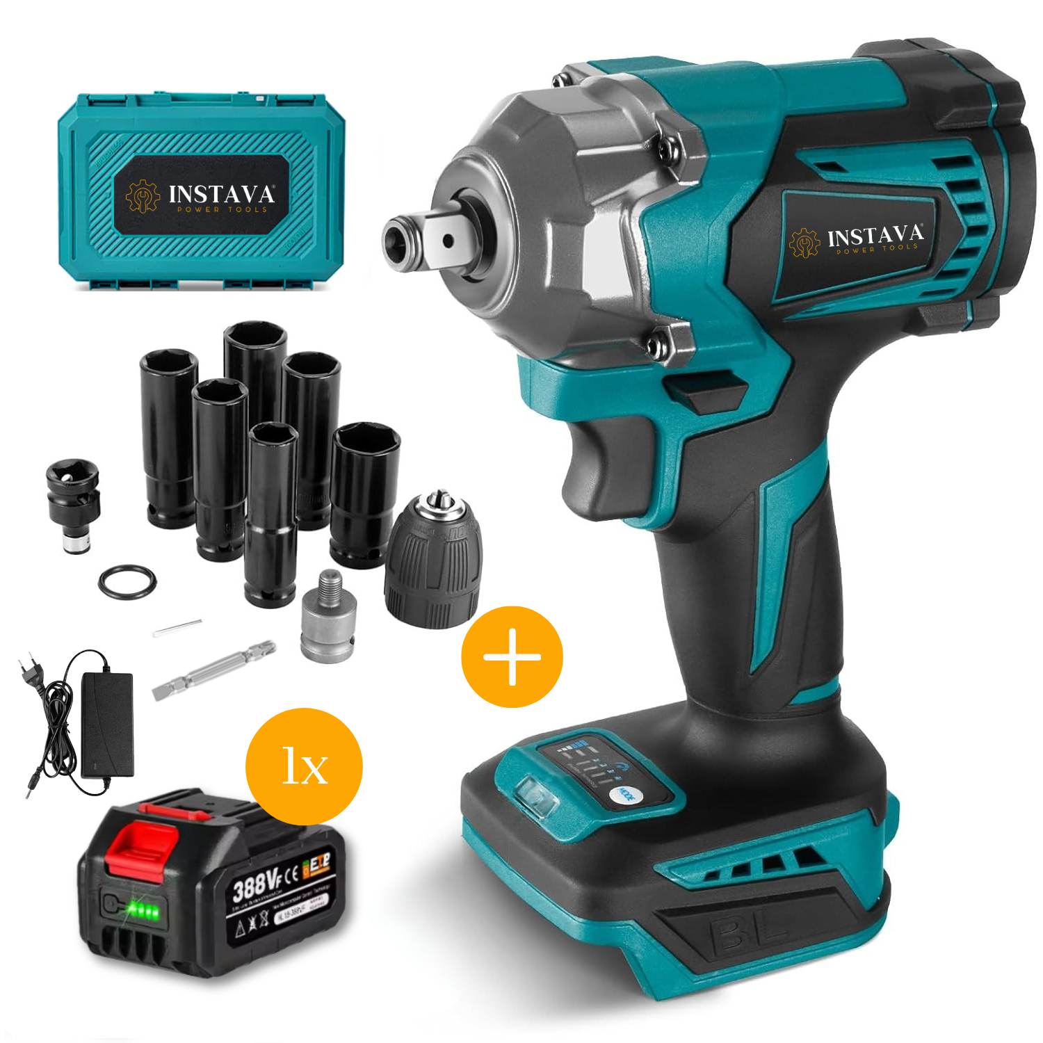 Accu Slagmoersleutel - Geschikt voor Makita LXT 18v Accu - 630Nm - 1x Accu