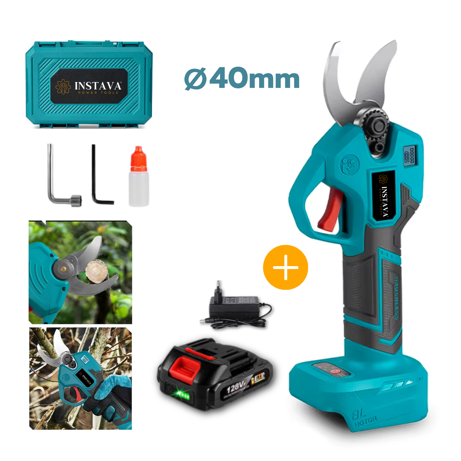 Elektrische Snoeischaar - Geschikt Voor Makita 18v Accu - Ø40MM - 1x Accu